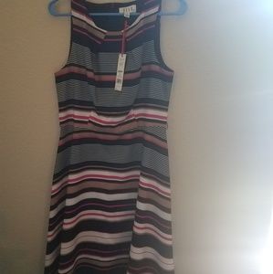 Elle fit & Flare striped dress